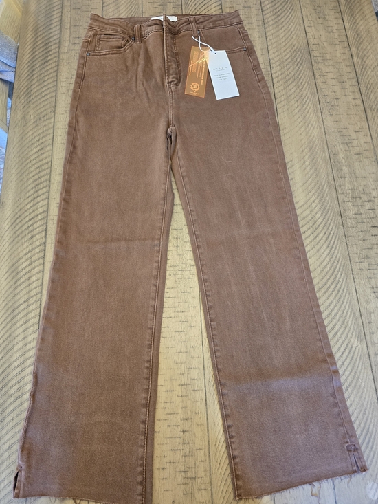 Risen Los Angeles Denim - Risen Wide-Leg Jeans in Rust Brown